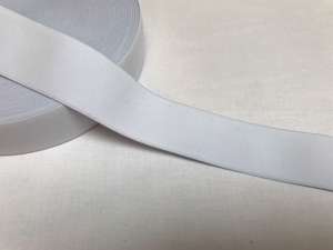 Blød elastik - velegnet til undertøj, 4 cm - ensfarvet, hvid, 25 meter